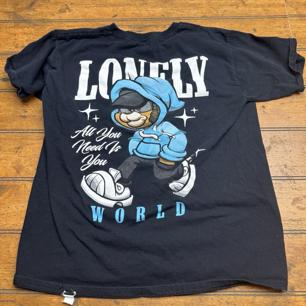 LONELY WORLD Tshirt shirt Youth‎ XL By Popular Poison Black